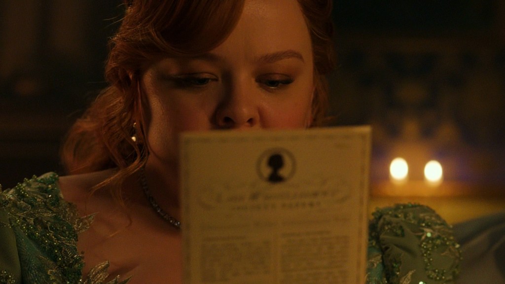 Penelope Bridgerton membaca Whistledown