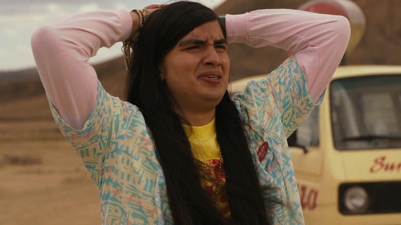 Argyle with his hands behind his head on Stranger Things