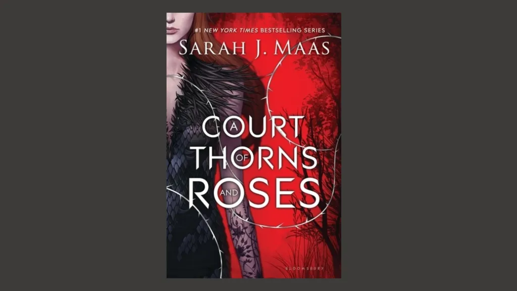 A Court of Thorns & Roses cover against a dark gray background