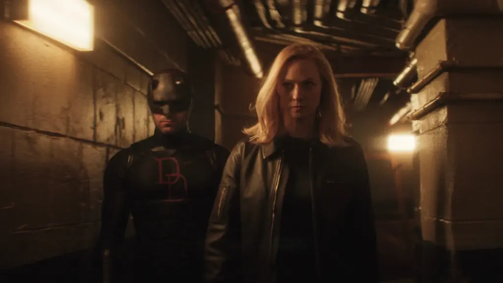 Charlie Cox & Deborah Ann Woll in Daredevil: Born Again Season 2 courtesy of Disney