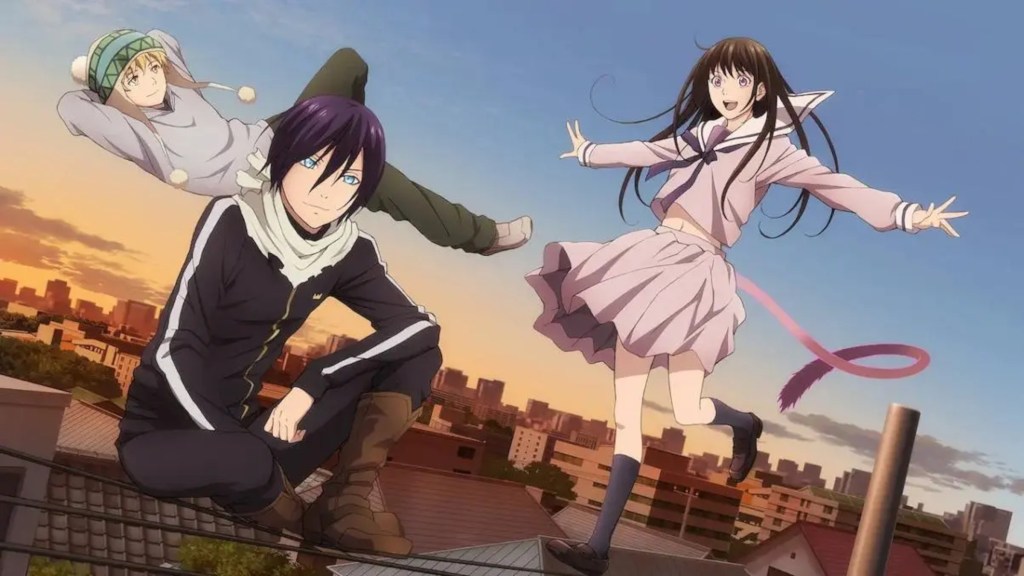Yukine, Yato, dan Hiyori in Noragami