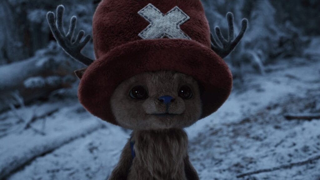 Dokter rusa kecil Tony Tony Chopper hadir dengan CGI di Season 2 dengan topi khasnya.