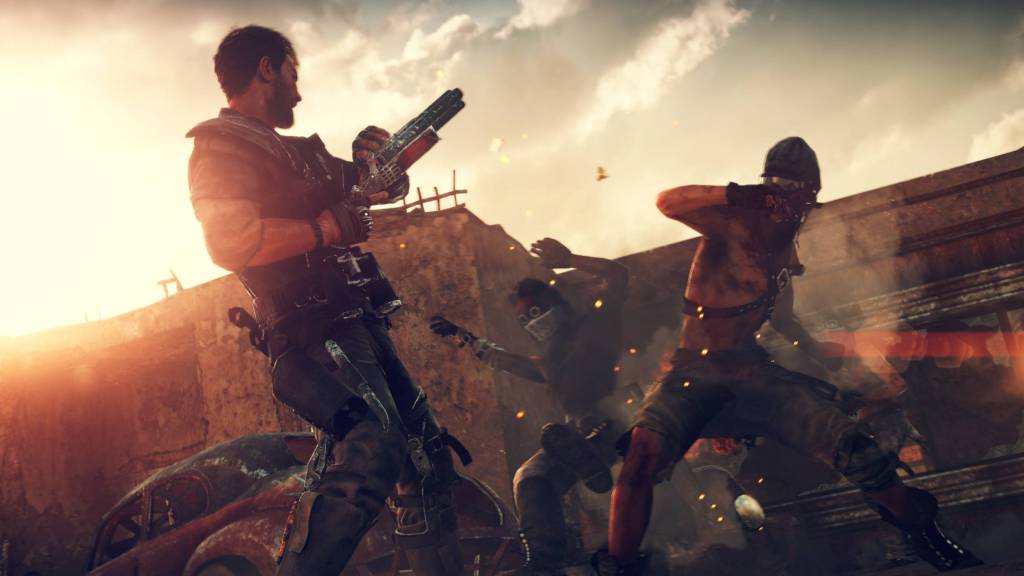 The player fighting bandits in Mad Max.