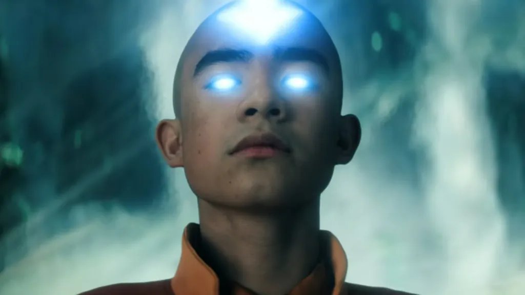 Aang dalam Avatar State di Avatar: The Last Airbender Season 2